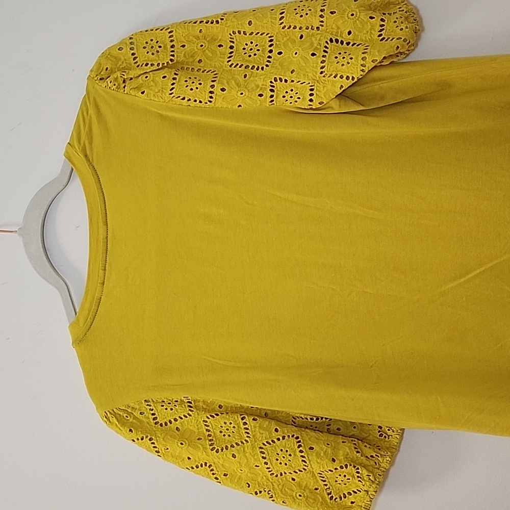 Boden Abigail Embroidered Eyelet  Puff Sleeves Buttery-soft  Blouse Sz 10 - Picture 13 of 16